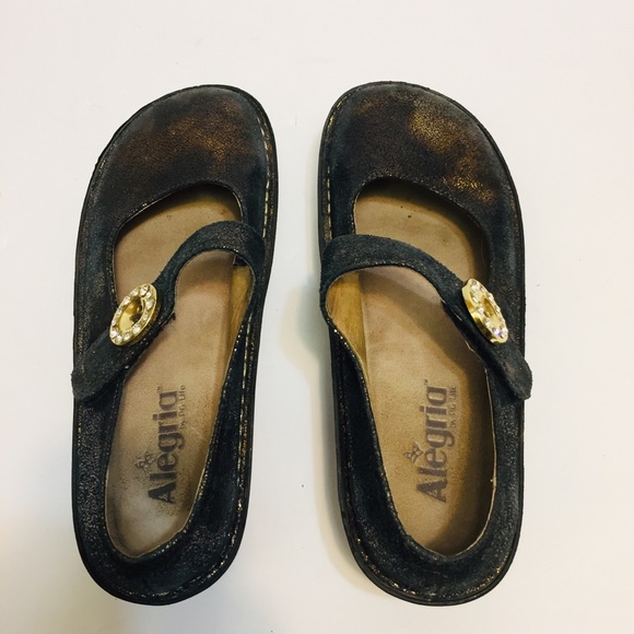 Alegria Palmona Mary Jane Metallic Shoes. 37 - Picture 5 of 8